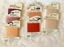 Rainbow Gallery Needlepoint Embroidery Thread Lot of 8 Peach and Pinks New