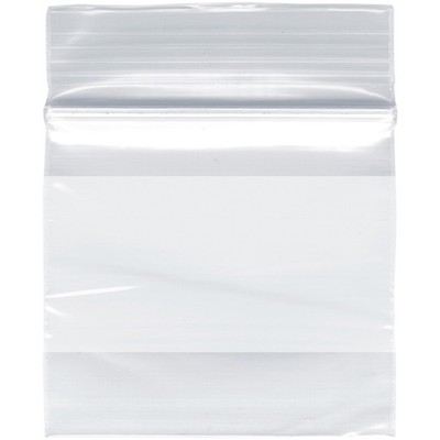 Plymor 2 x 2 (Case of 1,000), 2 Mil with White-Block Zipper Reclosable Plas...
