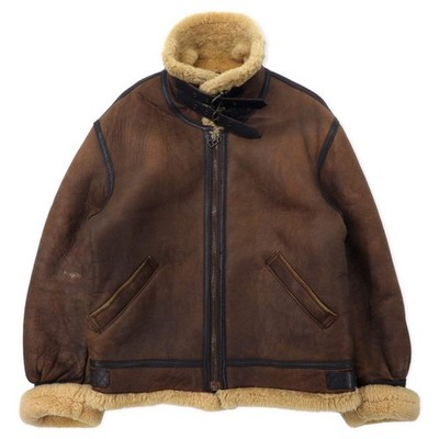JACKET AIR FORCE B-3 ムートンジャケット シープスキン US AIR FORCE B-3 Mouton boa flight jacket L brown sheepskin