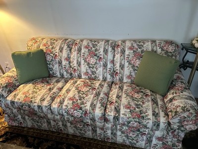 2 New Beautiful Floral Couches & A Red Couch 
