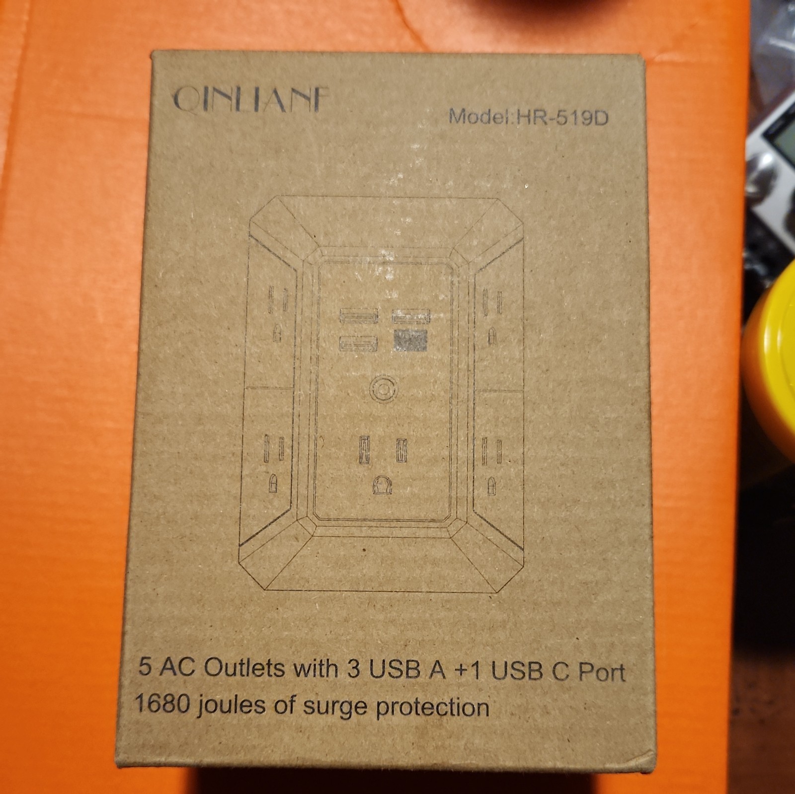 USB Wall Charger, Surge Protector, QINLIANF 5 Outlet Extender with 4 USB C NEW