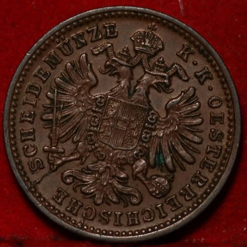 Photo of a 1885 Austria 1 Kreuzer from an eBay listing that sold on May 22, 2026