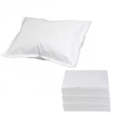 Disposable Pillowcases Pack of 40   White, 21" x 30" Tissue/Poly Single-U...