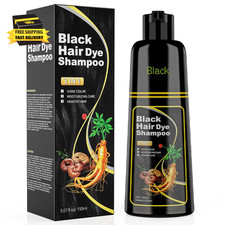 Black Hair Dye Shampoo 3 in 1, 150ML Hair Dye Shampoo for Women Men