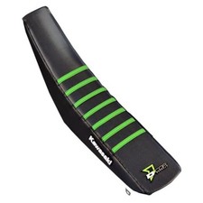 Gripper Seat Cover Ribbed Black/Green Fits 2019-2025 Kawasaki KX 450F  2021