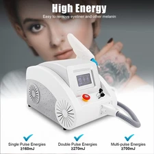 Q Switched ND Yag Laser Tattoo Removal Machine Eyebrow Pigment Remove Freckle US