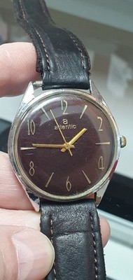 Vintage Atlantic Worldmaster Original 21 Jewels Manual Wind Cal. Unitas 6300N