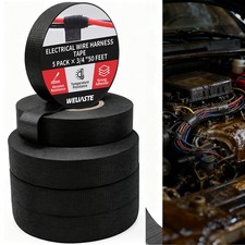 Roll 3/4"x50FT Wiring Harness Tape - High Temp Self-Adhesive Cloth Tape H10