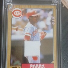 Jersey Fusion Rookie Edition Barry Larkin Memorabilia Rookie Baseball Card /75