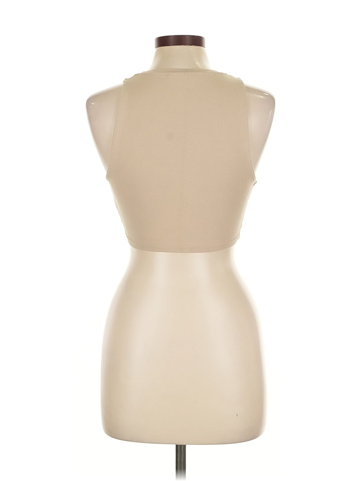 Zara Women Brown Sleeveless T-Shirt L thumbnail 2