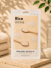 MISSHA Rice Face Mask Korean Skincare Brightening Glow Hydrating Sheet Mask