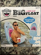 Bigmouth Inc Big Float Shark Saddle Seat Pool Float Zero Gravity Chillin Water