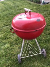 Vintage 1980 Weber Kettle Charcoal Bbq Grill 18 Inch Red Letter B Stamp