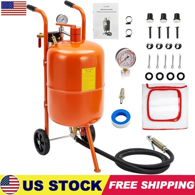 #ad #ad 20 Gallon Sand Blasting Machine 60 110 Psi Pressure Sandblaster with 4 Nozzles $148.99