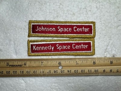 Lot Of 2 - Vintage NASA Space Shuttle Uniform Patches - Kennedy- Johnson S.C.