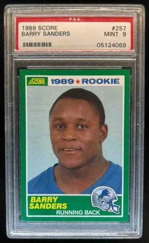 1989 Score Barry Sanders Rookie RC #257 Lions PSA 9