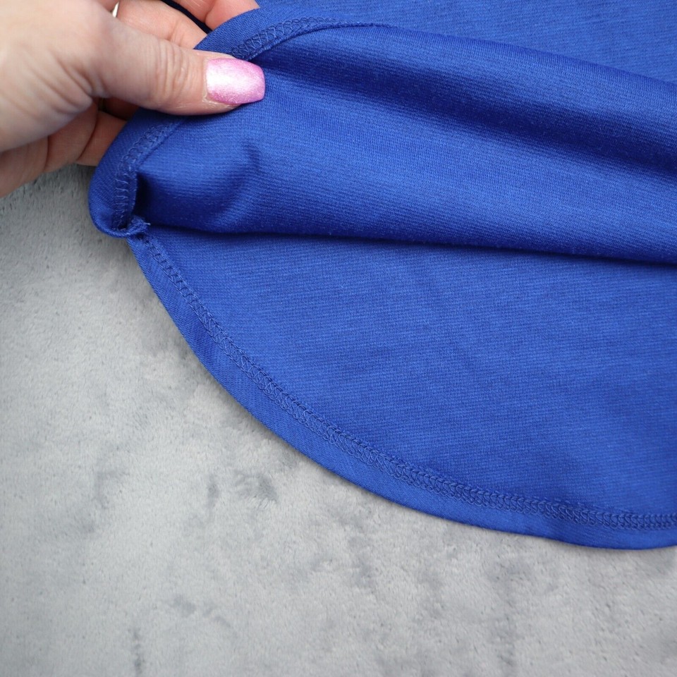 Fashion Magazine Skirt Womens L Blue High Rise Elastic Waist Pull On