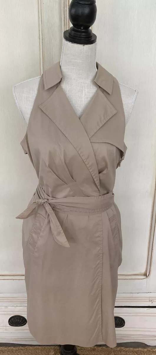 Khaki wrap cheap dress