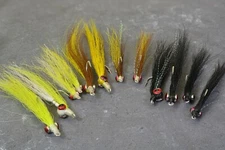 Clouser Minnow Flies - 12ct Assortment - Mustad Saltwater Duratin Hooks