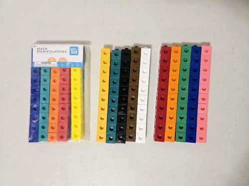 (3 Sets) Counting Cubes, Math Manipulatives Blocks, 150 Count of Assorted Colors - Picture 2 of 3