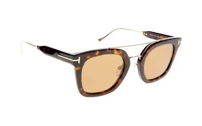 Tom Ford Sonnenbrille Alex-02 FT0541 52E Dark Havana Unisex braune Gläser 51-25-145