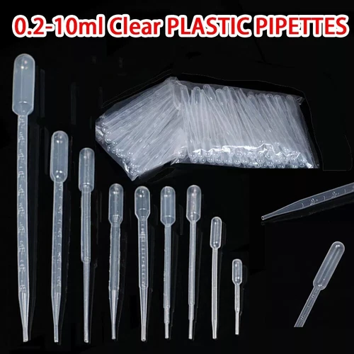 0.2ml-10ml Disposable Plastic Medical Graduated Liquid Dropper Transfer Pipettes - Picture 3 of 22