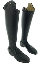 Königs Alex Schlangenrand Reitstiefel Dressurstiefel Leder Gr. 5  H 53 W 35 Neu