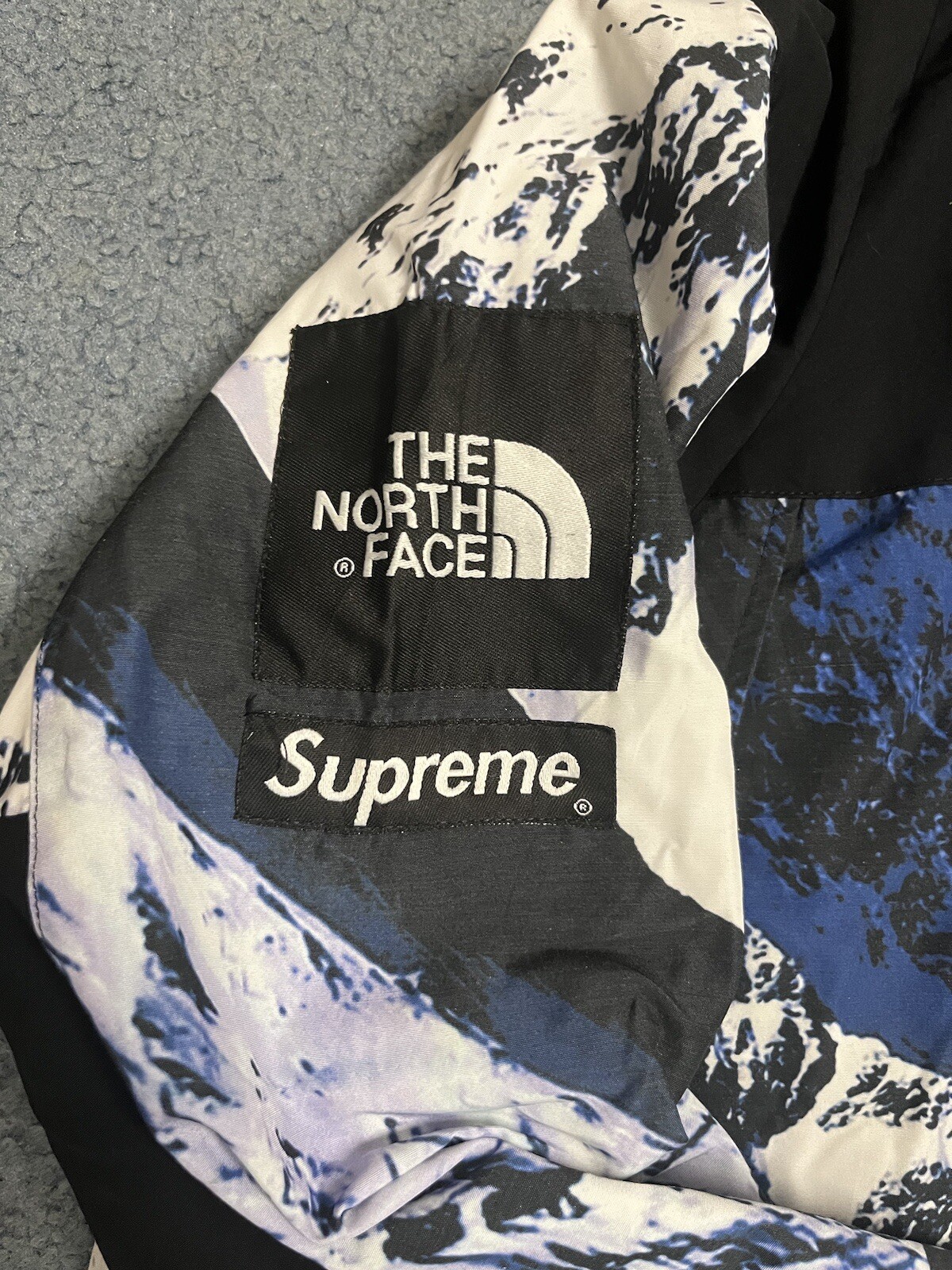 Supreme X The North Face Mountain Jacket Blue/White/Black Size Large image 2