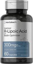 Stabilized R-Lipoic Acid 300mg, 60 Capsules with Biotin Optimizer, by Horbaach