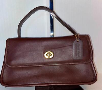 VINTAGE COACH GEOMETRIC CLUTCH BAG TOP HANDLE CROSSBODY BAG 9044