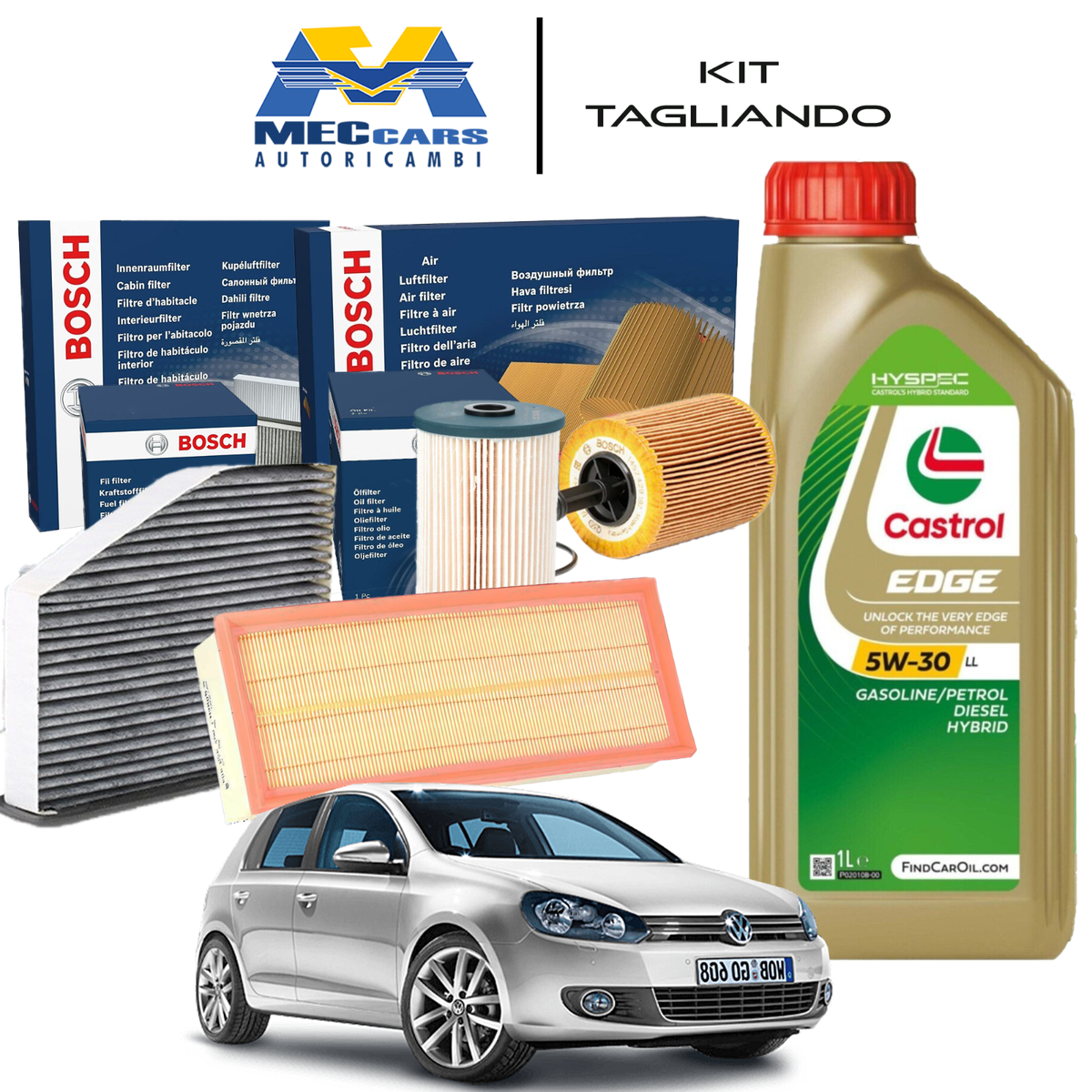 KIT TAGLIANDO FILTRI E OLIO AUDI A5 3.0 TDI 176KW 204CV DAL 2011
