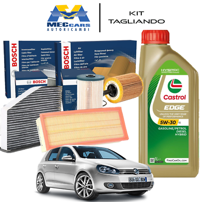 Kit Tagliando Olio CASTROL EDGE 5W30 5LT 4 FILTRI BOSCH AUDI A3 2.0 TDI BMM - Foto 11