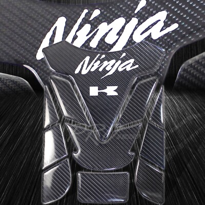 Real Carbon Fiber 3D Gel Fuel Tank Pad Sticker Set – For Kawasaki Ninja / ZXR / ZZR
