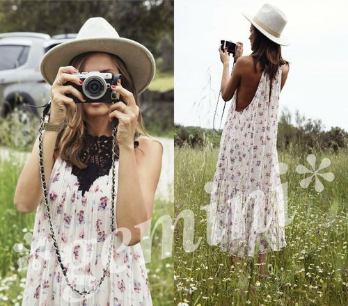 ZARA Studio Floreale Stampato Lungo Vestito Maxi Fiori Motivo Pizzo TAGLIA  XS S | eBay