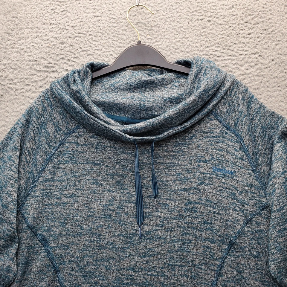 Reebok Sweater Womens XL Multi Stretch Knit Activewear Cowl Neck Drawstring - Image 3 of 4