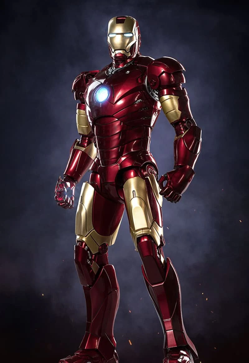 Marvel Avengers Iron Man Mark 3 MK3 Ironman Toy LED Light Action Figure Model - product detail image 5