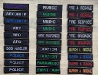 Emergency Services Morale Patch Identifier Name Tag HOOK BACK NHS POLICE
