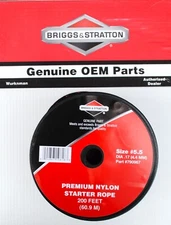 Genuine OEM Briggs  790967 Premium Starter  Rope 5.5  200'  spool