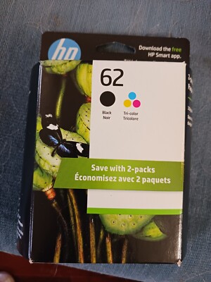 NEW-#62HP(2 pack) ink-i bought wrong number-paid 46.00