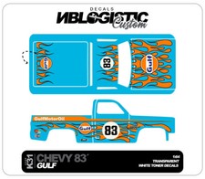 '83 CHEVY SILVERADO Custom WaterSlide Decal for hot wheels 1/64 030