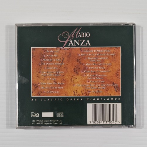 Mario Lanza CD 20 Classic Opera Highlights - Picture 3 of 5