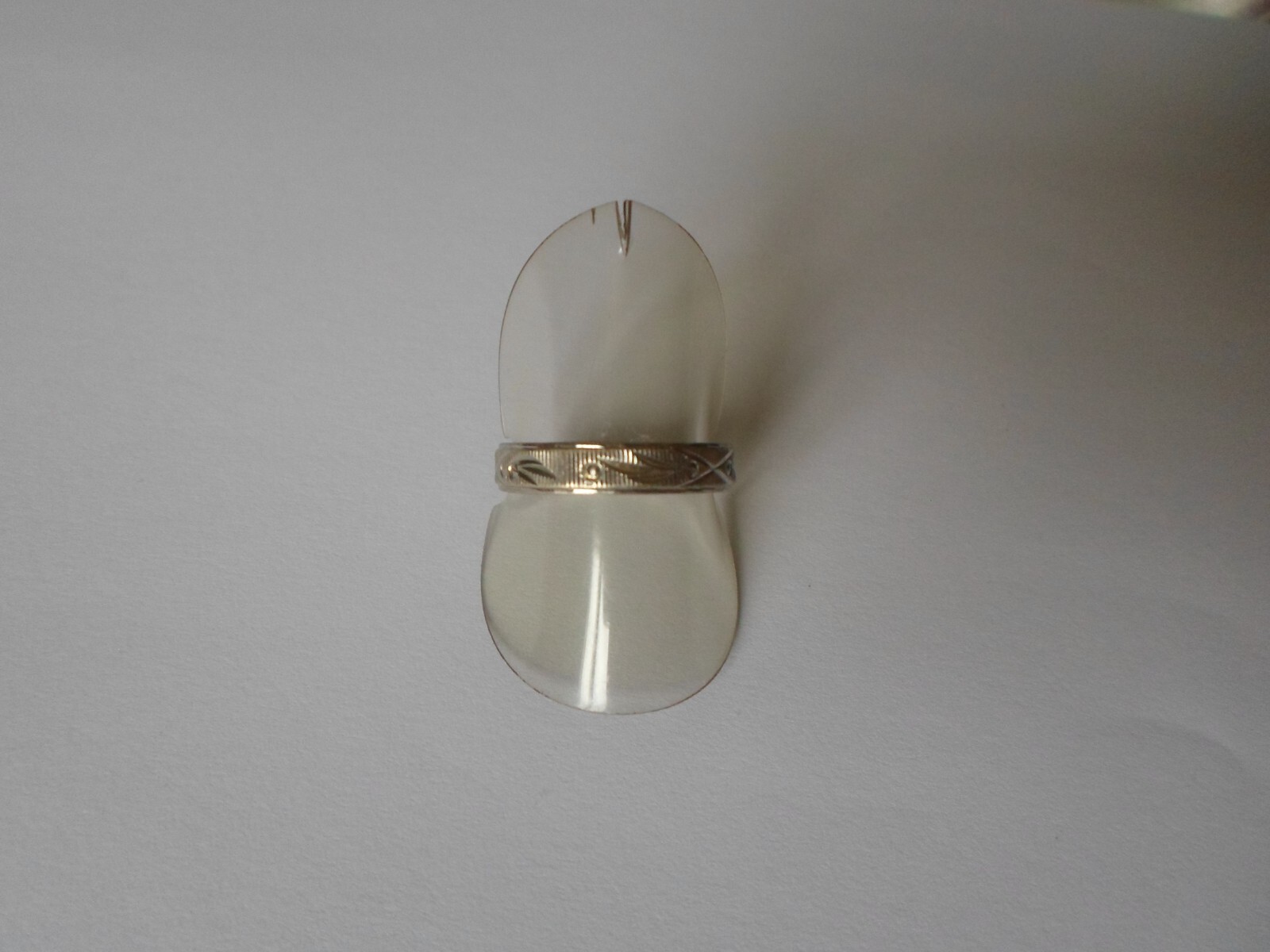 solid silver ring, chiseled ring, size 54 - image 7