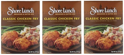 Shore Lunch Classic Chicken Fry Breading Batter Mix, 9 Ounce (3 Boxes)