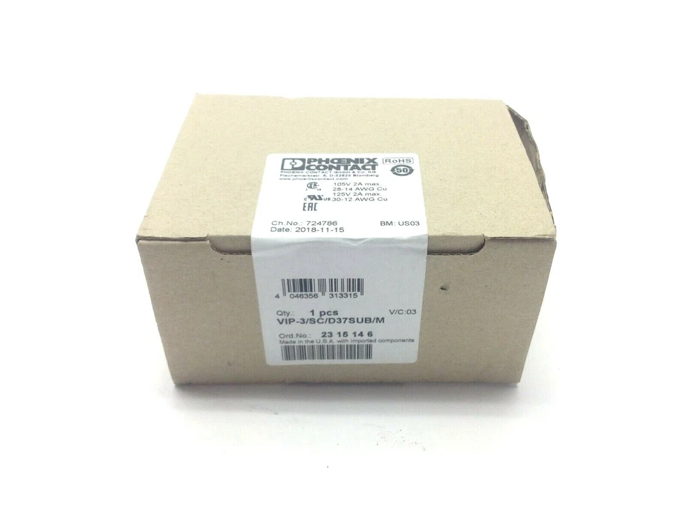 Phoenix Contact VIP-3/SC/D37SUB/M VARIOFACE Interface Module 2315146 - Image 3 of 3