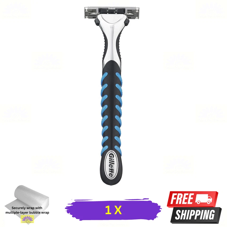 Mango de afeitar Gillette Sensor Excel doble hoja manual 1 cartucho envío gratuito - Imagen 2 de 4