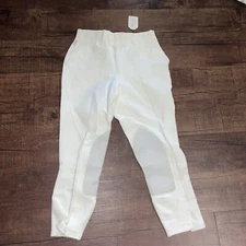 The Tailored Sportsman Trophy Hunter White Knee Patch Side Zip Breeches 30R NWT 