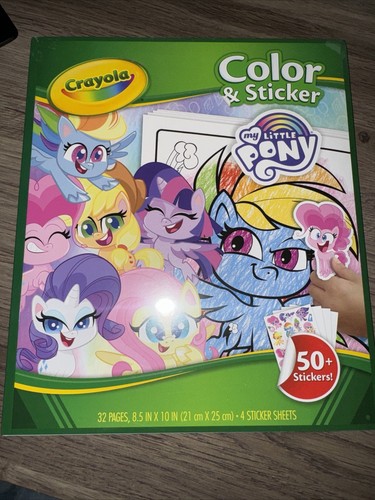 BRAND NEW! Crayola My Little Pony Color & Sticker Book 50+ Stickers 32 ...