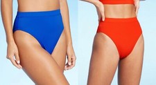 Juniors' Ribbed High Leg Bikini Bottom - Xhilaration -Various Sizes/Colors -S189