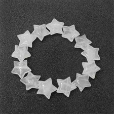 30pcs Natural White Crystal Stone Healing Star Gemstone for Home Decor 20x6mm