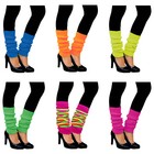 Neon Damen Stulpen 80er Jahre Party Fasching Karneval Aerobic Kostüm - wählbar